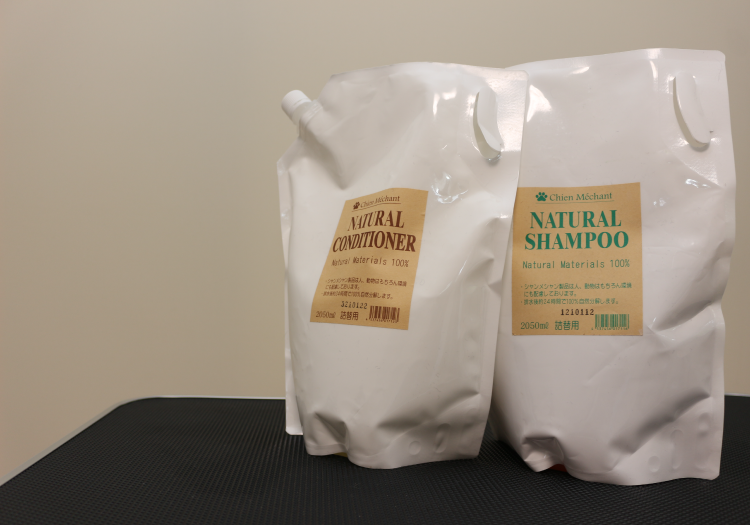 わんちゃんに優しいシャンプー使用