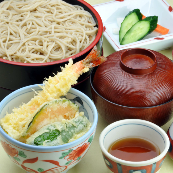 せいろそば２段とミニ天丼