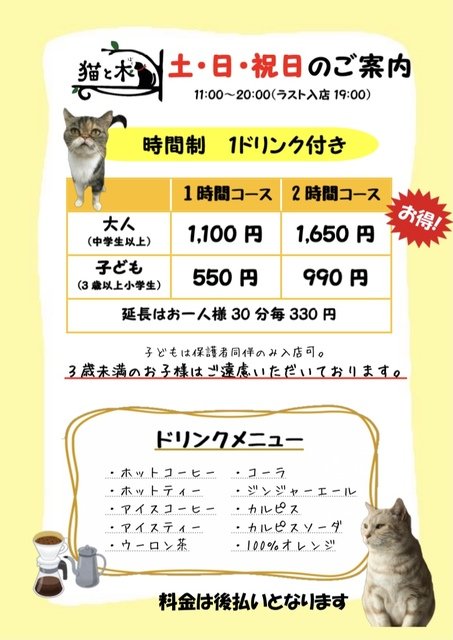 福島市鎌田のカフェ トリコ 猫cafe 猫と木 ぼく 福島県北最大級ポータル ぐるっと福島
