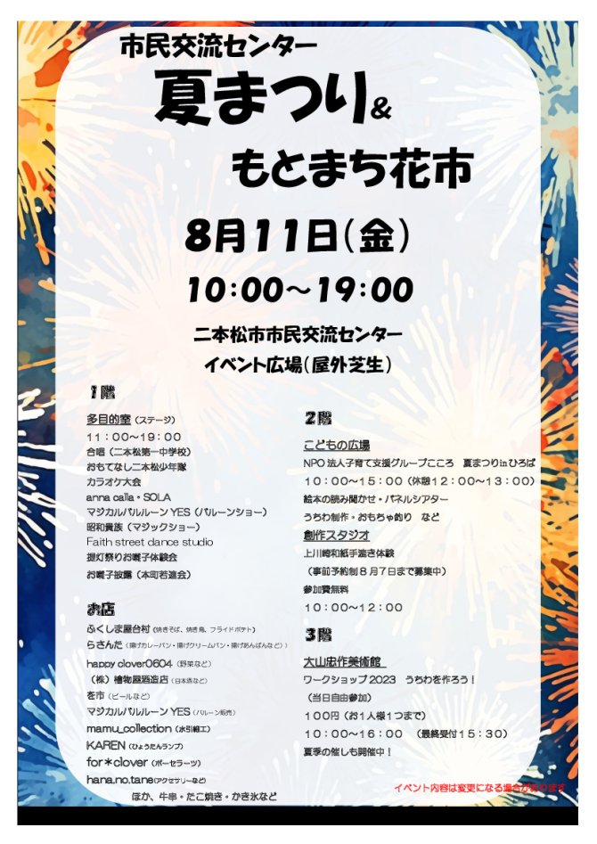 二本松市市民交流センター夏まつり
