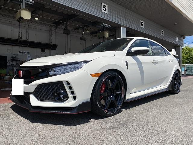 ホンダ シビック ｆｋ８ ｒａｙｓ ｔｅ０３７ ｒｅｄｏｔ 装着 06 18 福島市のタイヤ販売 スタットレス販売 タイヤ館 福島店