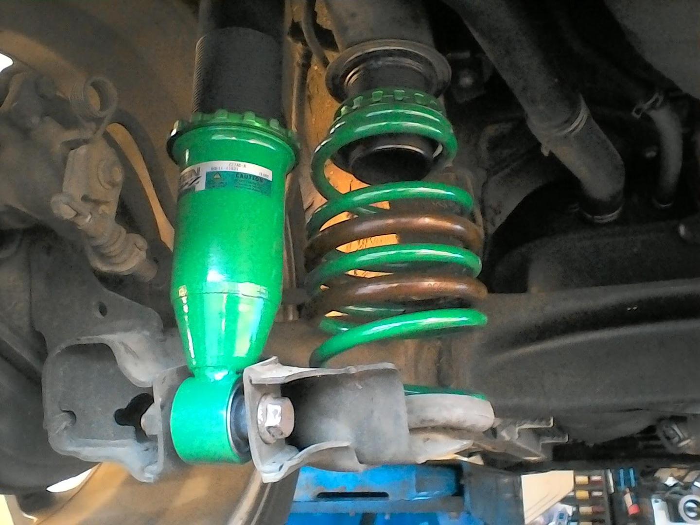 コルトバージョンr車高調取付 17 11 23 福島市のタイヤ ホイール カー用品 福島市で車のことならコクピット西部