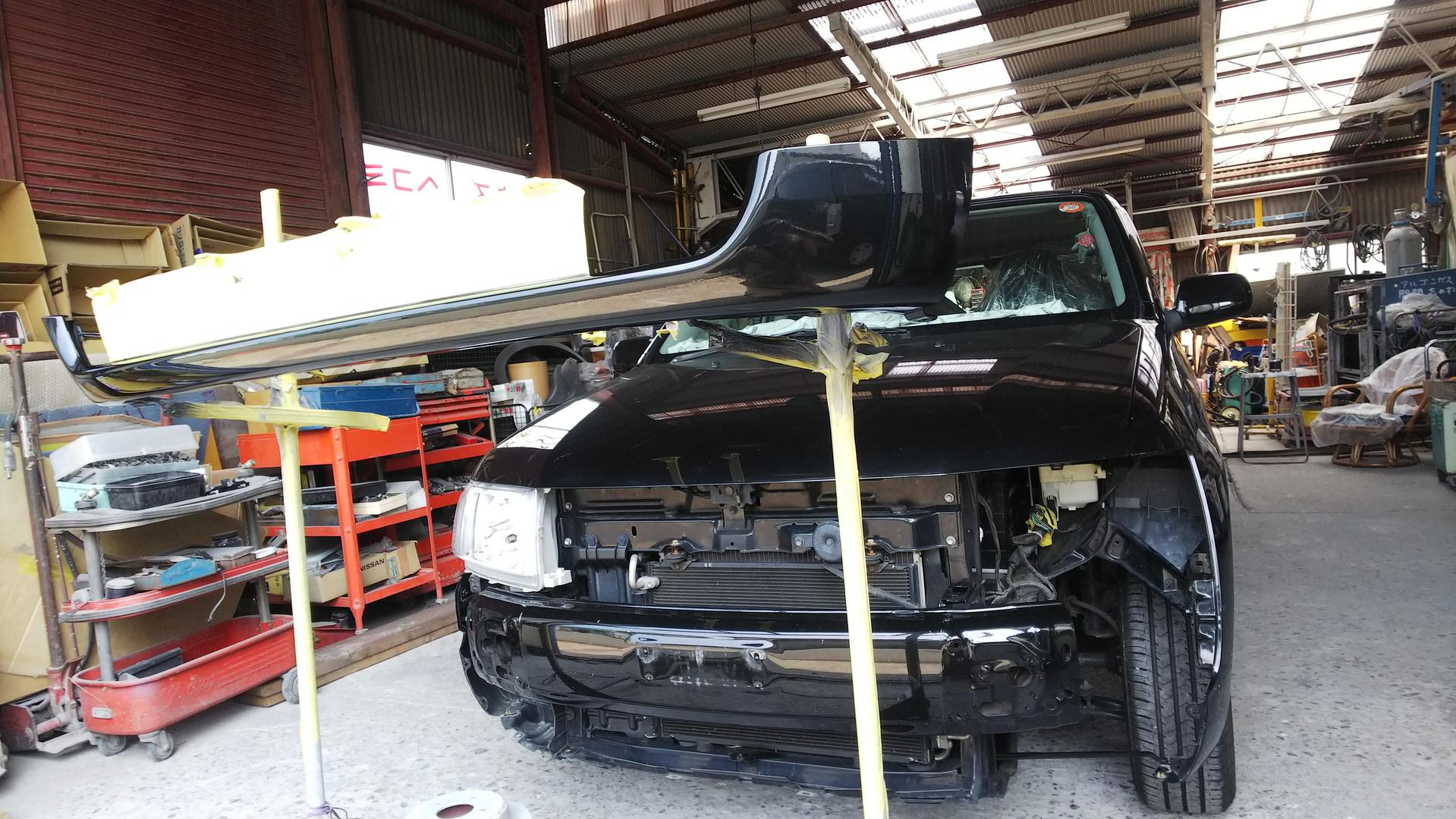 今日は 雨の予報が 18 09 24 大森ボデー自動車修理工場 福島市 板金 塗装 ロードサービス ボディコーティング 代車サービス