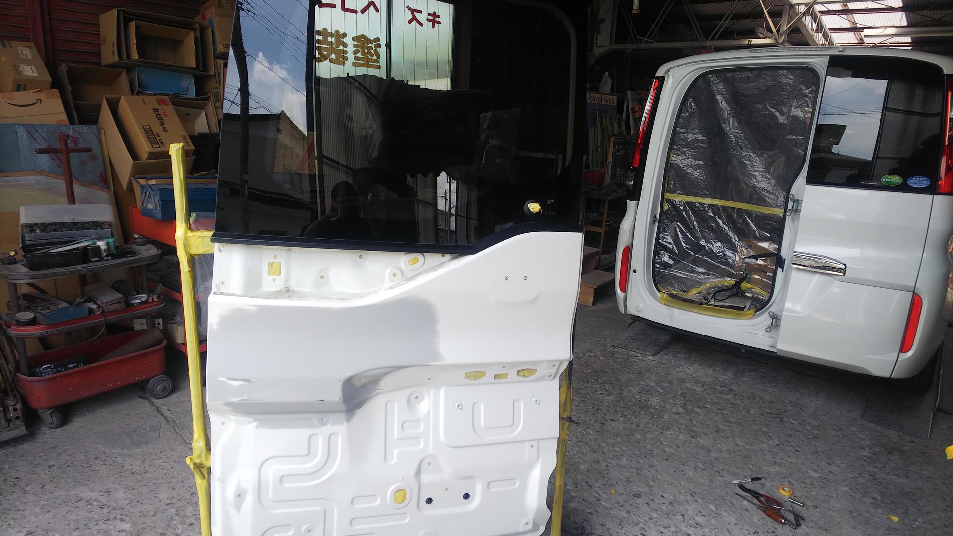 作業一例 叩き出し板金編 19 10 08 大森ボデー自動車修理工場 福島市 板金 塗装 ロードサービス ボディコーティング 代車 サービス